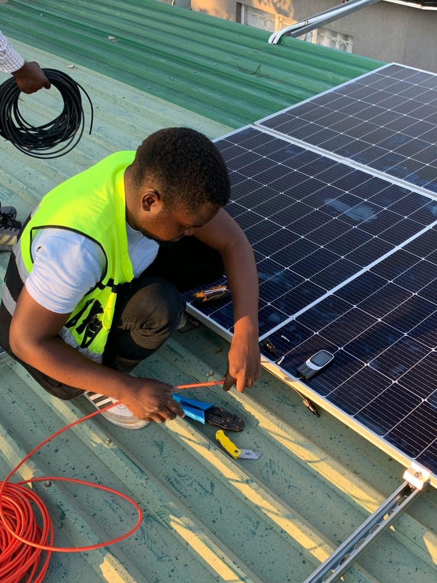 Roof-mounted solar array on a Bay Area home